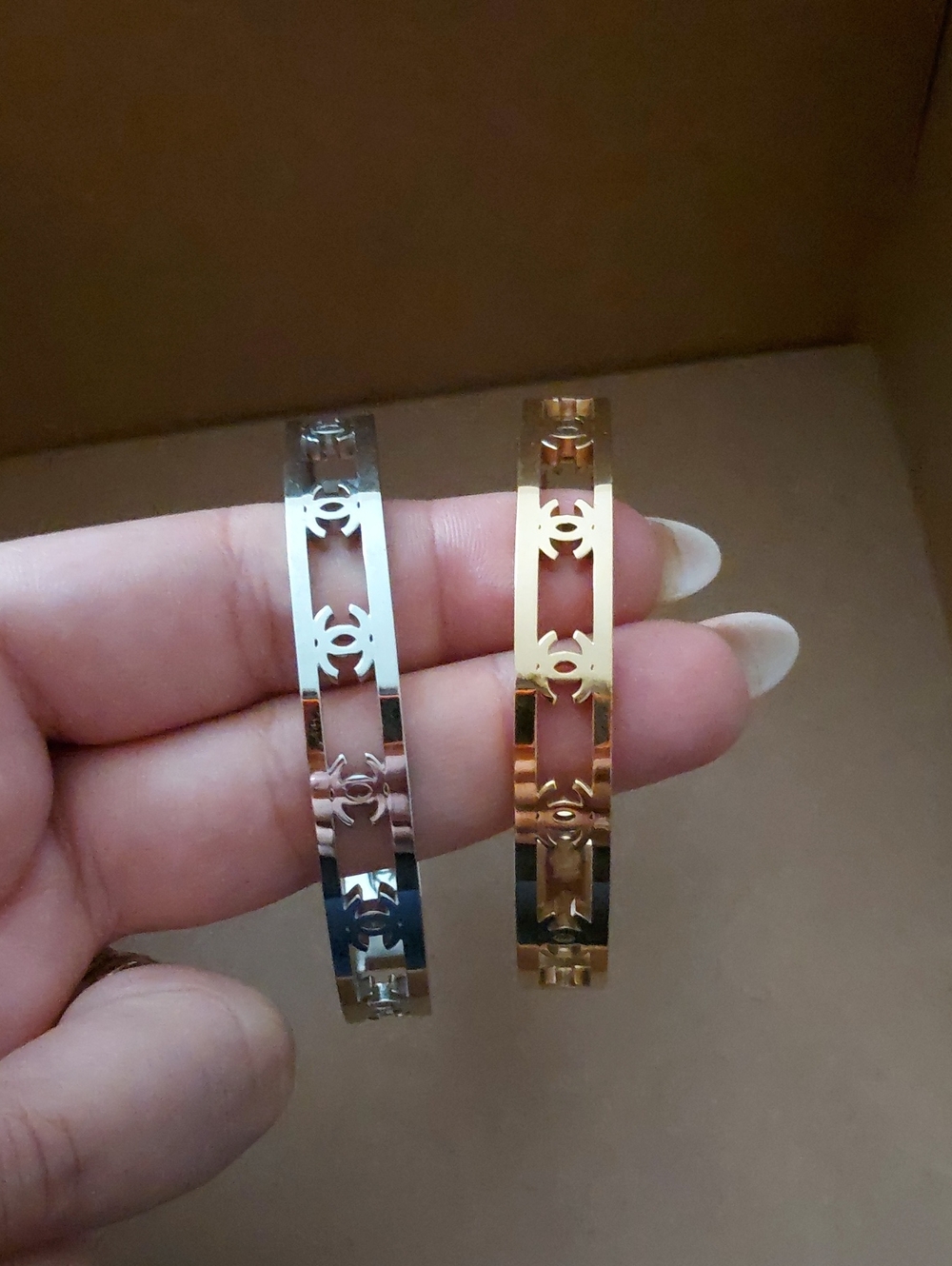 Gold/silver Mens Logo Bracelet
